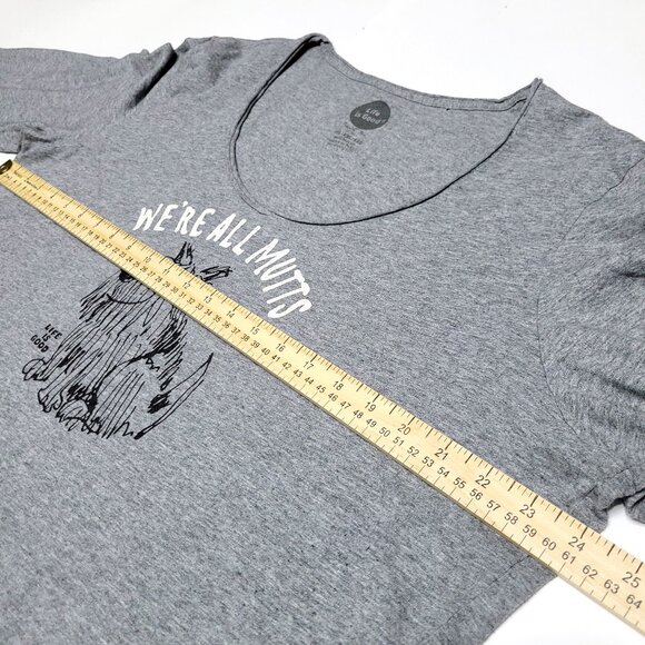 Life Is Good Womens We're All Mutts Smooth Tee Sz 2XL Gray Long Sleeve Dog Print - Picture 7 of 10